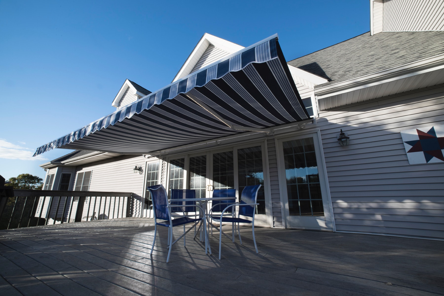 Stylish Deck Coverage Retractable Awnings in Leawood