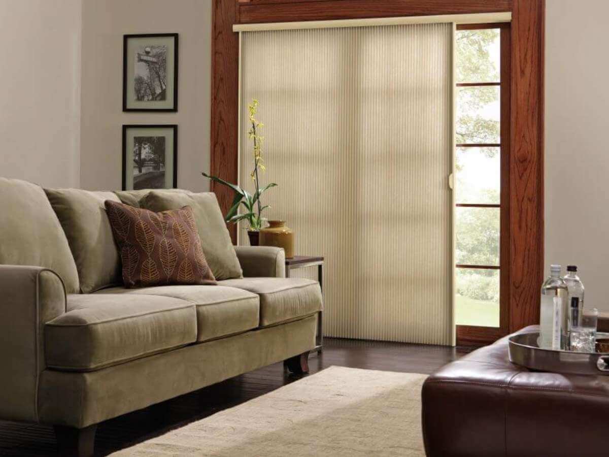 Modern Bedroom Slider Vertical Blinds in Olathe