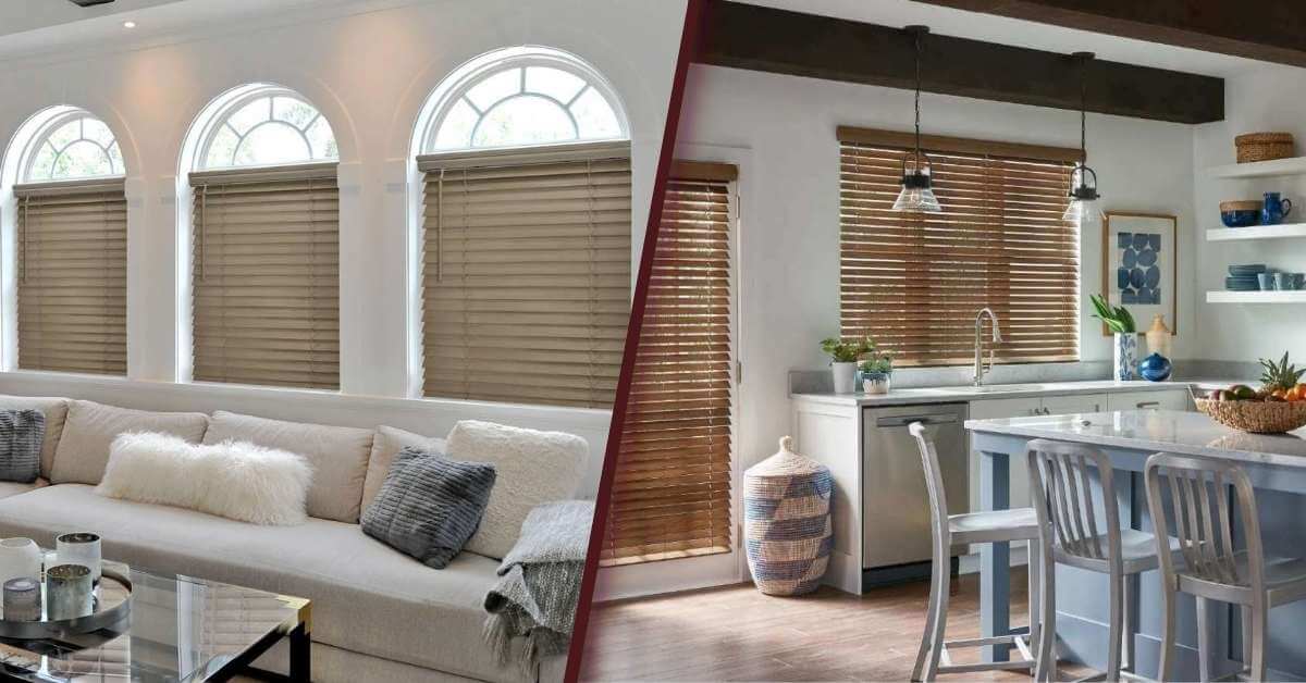 Impressive Master Bedroom Wood Blinds in Lee's Summit